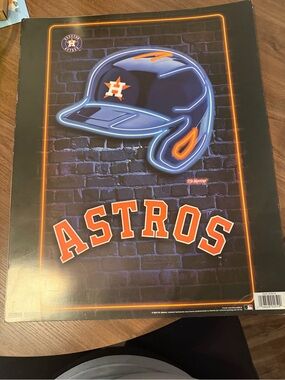 Neon Helmet Poster - Blue and Orange